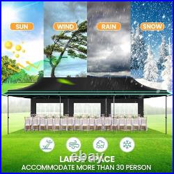 10x30ft Pop up Heavy Duty Canopy Tent Commercial Outdoor Gazebo with Awning ^USA 10x30ft Pop up Heavy Duty Canopy Tent Commercial Outdoor Gazebo with Awning ^USA