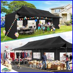 10x30ft Pop up Heavy Duty Canopy Tent Commercial Outdoor Gazebo with Awning ^USA