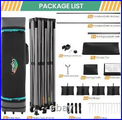 10x30ft Pop up Heavy Duty Canopy Tent Commercial Outdoor Gazebo with Awning ^USA