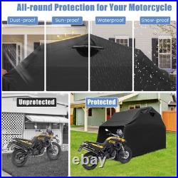 11.2' x 4.5' x 6.3' Waterproof Motorbike Storage Tent Outdoor Motorcycle Shelter