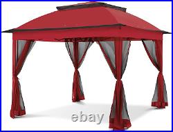 11'X11' Pop-Up Instant Gazebo Tent with Mosquito Netting Outdoor Canopy Shelter