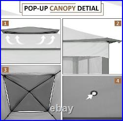 11'x 11' Canopy Pop-Up Gazebo Tent Shelter WithMosquito Netting Outdoor Patio