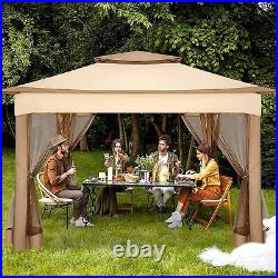 11'x 11' Canopy Pop-Up Gazebo Tent Shelter WithMosquito Netting Outdoor Patio US#