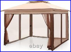 11'x11' Pop-Up Outdoor Portable Instant Gazebo Canopy Tent with Mosquito Netting