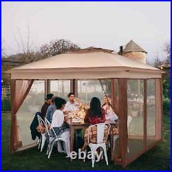 11'x11' Pop-Up Outdoor Portable Instant Gazebo Canopy Tent with Mosquito Netting