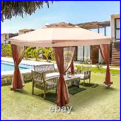 11'x11' Pop-Up Outdoor Portable Instant Gazebo Canopy Tent with Mosquito Netting