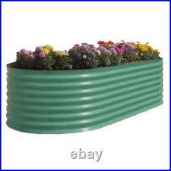 118.2 In. X 47.2 In. X 17.3 In. Outdoor Oval Galvanized Steel Raised Garden Bed
