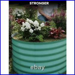 118.2 In. X 47.2 In. X 17.3 In. Outdoor Oval Galvanized Steel Raised Garden Bed