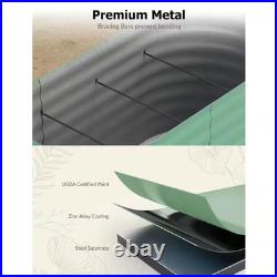 118.2 In. X 47.2 In. X 17.3 In. Outdoor Oval Galvanized Steel Raised Garden Bed