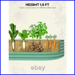 118.2 In. X 47.2 In. X 17.3 In. Outdoor Oval Galvanized Steel Raised Garden Bed