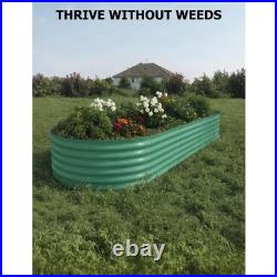 118.2 In. X 47.2 In. X 17.3 In. Outdoor Oval Galvanized Steel Raised Garden Bed