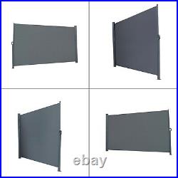 118x71 Patio Retractable Side Awning Wind Screen Privacy Shade Outdoor Garden