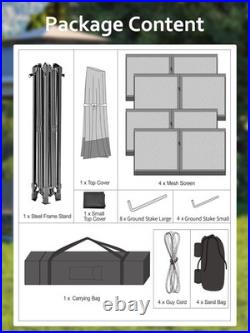11x11 Pop Up Canopy Tent, Mosquito Net, Waterproof & UV Resistant Outdoor Gazebo