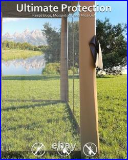 11x11 Pop Up Canopy Tent, Mosquito Net, Waterproof & UV Resistant Outdoor Gazebo