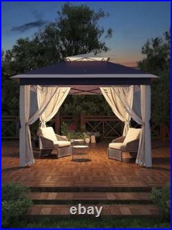 11x11 Pop Up Canopy Tent, Mosquito Net, Waterproof & UV Resistant Outdoor Gazebo