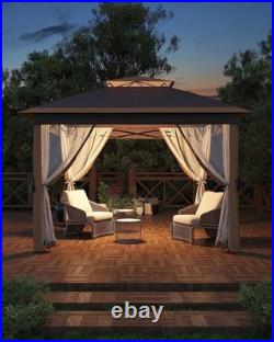 11x11 Pop Up Canopy Tent, Mosquito Net, Waterproof & UV Resistant Outdoor Gazebo