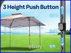 11x11ft Pop Up Gazebo Canopy Outdoor Tent with Mosquito Netting 2 Tier Center Lock
