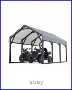 12×13/12×20/12×26 ft Vehicle-Shelter-Equipment Metal Carport, Heavy-Duty Reinfor