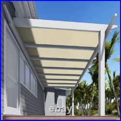 12' Fabric Roll Fence Screen Shade Cloth Garden Awning Shelter Cover Beige 12' Fabric Roll Fence Screen Shade Cloth Garden Awning Shelter Cover Beige
