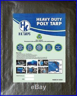 12 Mil Heavy Duty Poly Tarp 200 GSM All Purpose Canopy Reinforced Tarpaulin Slv
