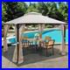 12-X-10-Outdoor-Patio-Gazebo-Canopy-Shelter-Double-Top-Sidewalls-Netting-Beige-01-owc