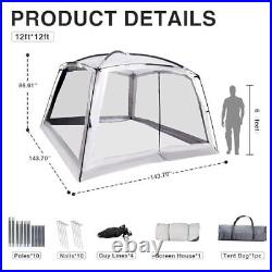 12' X 12' Screen Tent for Camping Canopy Easy Set Up Camper Screen House Room