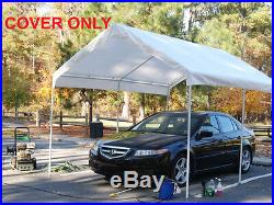 12 X 20 Heavy Duty 12mil Valance Replacement Canopy Tarp Carport Cover -White