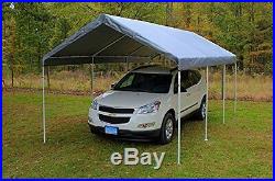 12 X 30 Heavy Duty 12 mil Valance Replacement Canopy Tarp Carport Cover -Silver