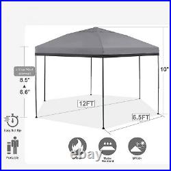 12'x 10' Gazebo Canopy UV Block Sun Shade Awning for Patio Outdoor Garden Tent