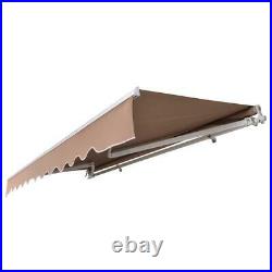 12'x 10' Manual Retractable Sun Shade Shelter Outdoor Patio Awning Canopy US