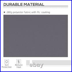 12' x 10' Outdoor Manual Retractable Awning Window Sunshade Shelter Gray