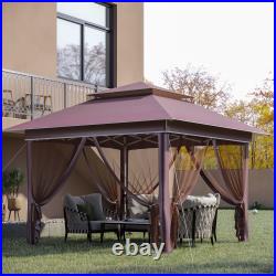 12' x 12' Backyard Party Cabana Gazebo with 3-Level Adjustable Height