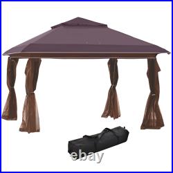 12' x 12' Backyard Party Cabana Gazebo with 3-Level Adjustable Height 12' x 12' Backyard Party Cabana Gazebo with 3-Level Adjustable Height