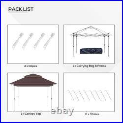 12' x 12' Backyard Party Cabana Gazebo with 3-Level Adjustable Height