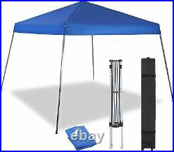 12' x 12' Sun Shade Canopy Tent Outdoor Slant Leg Pop-up Canopy for Patio Garden