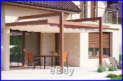 12 x 12ft -Retractable Terrace Canopies Awnings Canopy Sliding Roofing Pergola