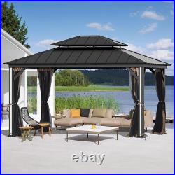 12' x 14' Gazebo Mosquito Netting Replacement Universal 4-Panel Sidewalls