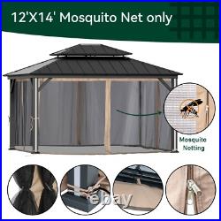 12' x 14' Gazebo Mosquito Netting Replacement Universal 4-Panel Sidewalls