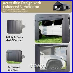 12' x 20' Carport Canopy Heavy Duty Car Port with Side Doors Outdoor Car Shelter