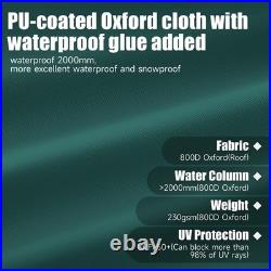 12 x 20 Carport Replacement Canopy Cover Waterproof UV Protection Tarp Green