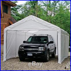 12' x 20' White Canopy Enclosure Shade Portable Outdoor Tent Car UV Protection