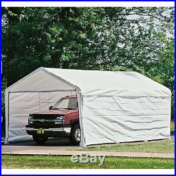 12' x 20' White Canopy Enclosure Sunshade Car Protector Weather Cover Tent Van