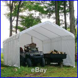 12' x 20' White Canopy Enclosure Sunshade Car Protector Weather Cover Tent Van