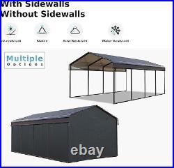 12 x 20 ft Outdoor Carport Heavy Duty Gazebo Garage Car Shelter Shade withSidewall