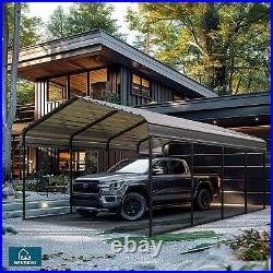 12 x 20 ft Outdoor Carport Heavy Duty Gazebo Garage Car Shelter Shade withSidewall