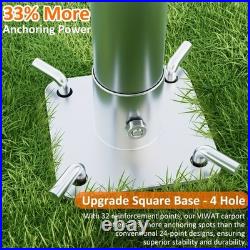 12 x 20FT Carport Canopy Heavy Duty Car Port with Side Doors Outdoor Car Shelter