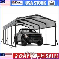 12 x 20FT Heavy-duty Metal Carport with Galvanized Steel Roof for Cars Trucks US
