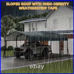 12 x 20FT Heavy-duty Metal Carport with Galvanized Steel Roof for Cars Trucks US
