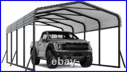 12 x 20FT Heavy-duty Metal Carport with Galvanized Steel Roof for Cars Trucks US