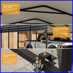 12 x 20FT Metal Carport with Galvanized Steel Roof for Cars Trucks Boats Tractor